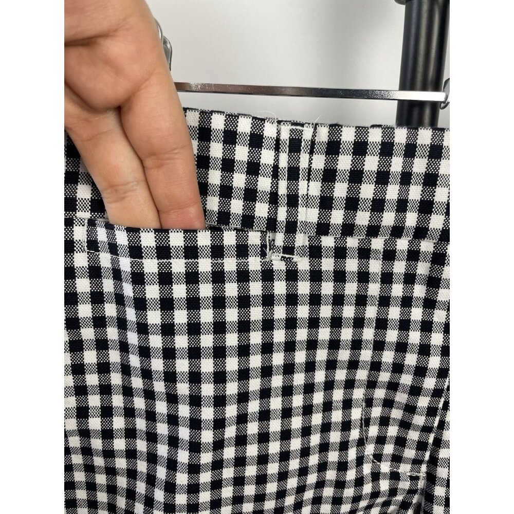 J. Crew Black White Gingham‎ 7” Cotton Stretch Chino Shorts Sz 4 - Picture 2 of 8